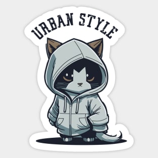 Urban Cat Design Sticker